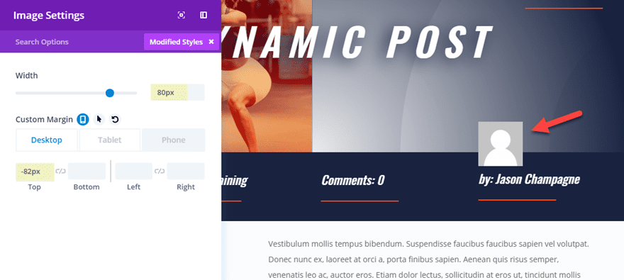 dynamic post layout