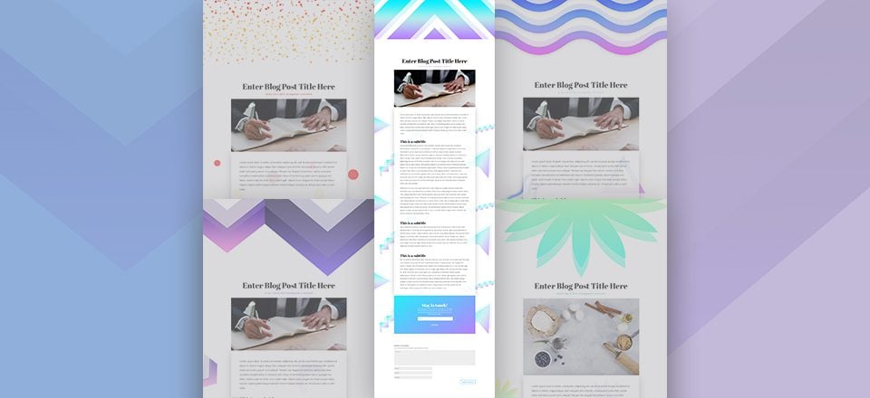 Download 5 Vibrant Background Styles for Your Divi Blog Posts