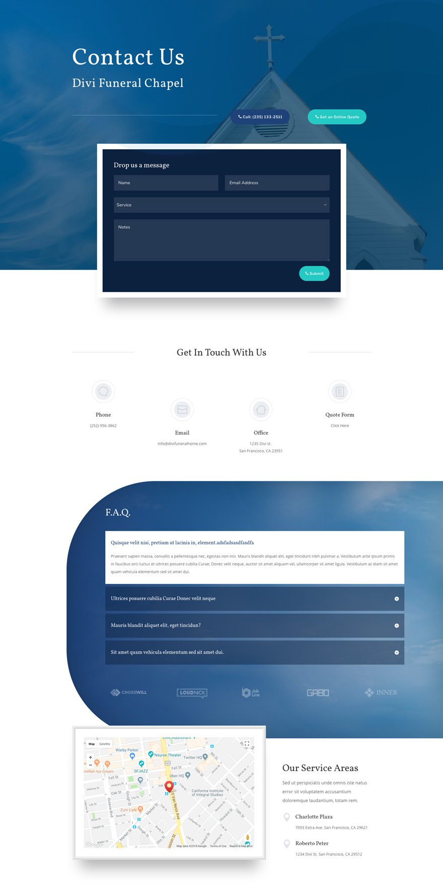 divi funeral home layout