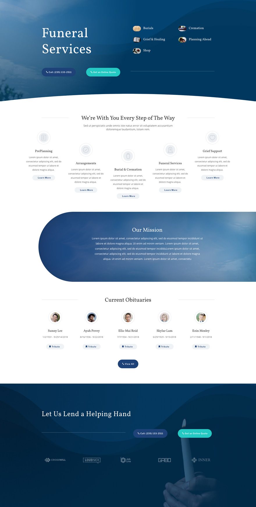 divi funeral home layout