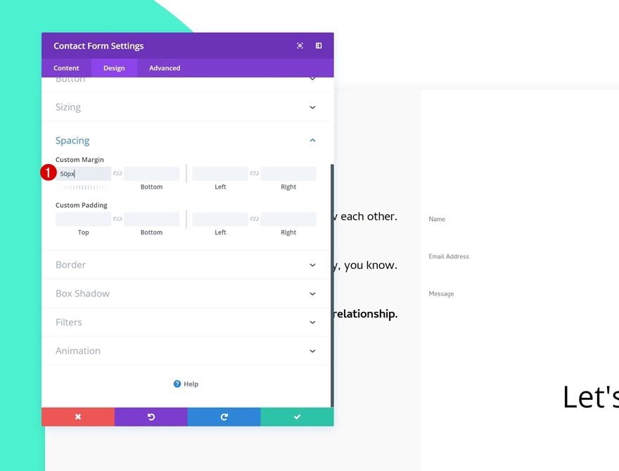 divi contact form module designs