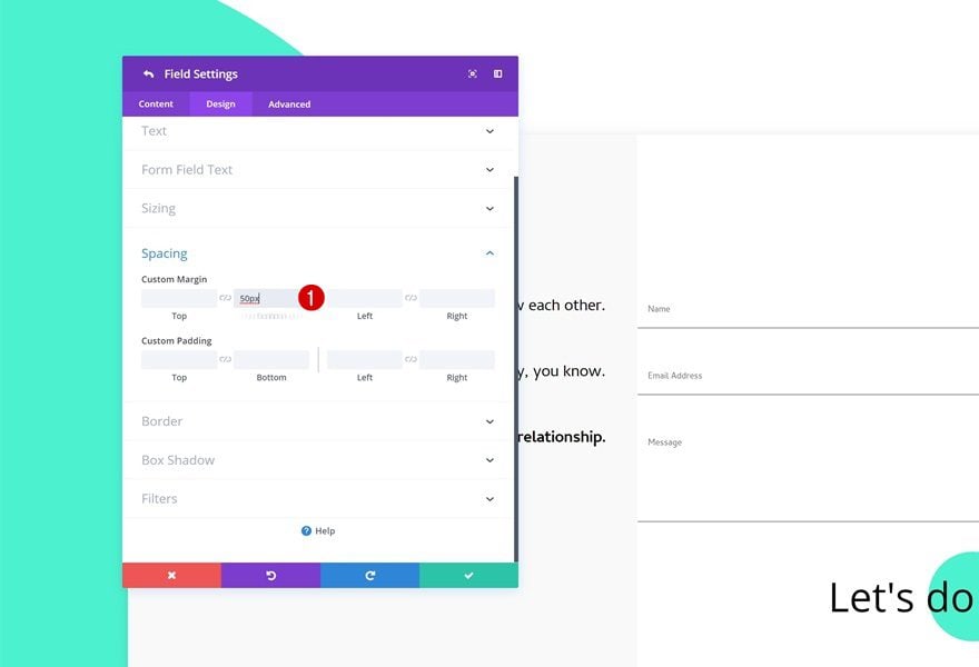 divi contact form module designs