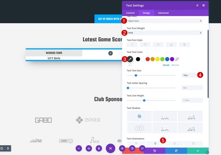 How to Create a Game Scoreboard with Divi's Soccer Club Layout Pack