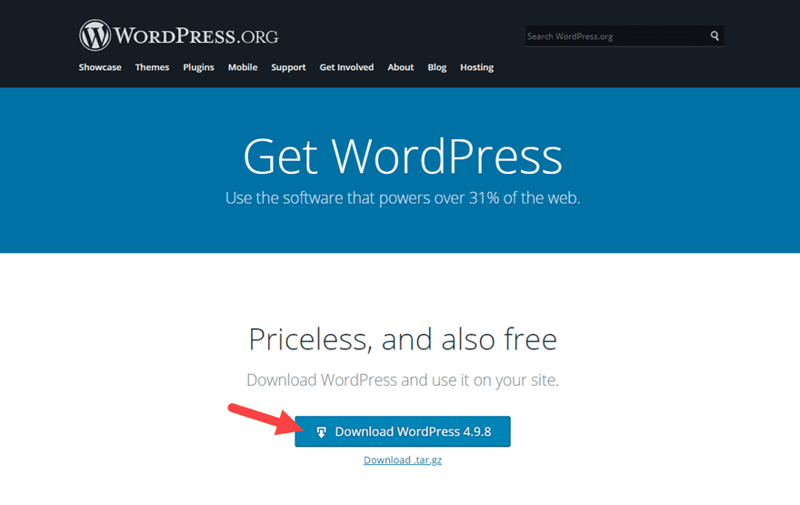 How to download wordpress.org for the first time on mac computer