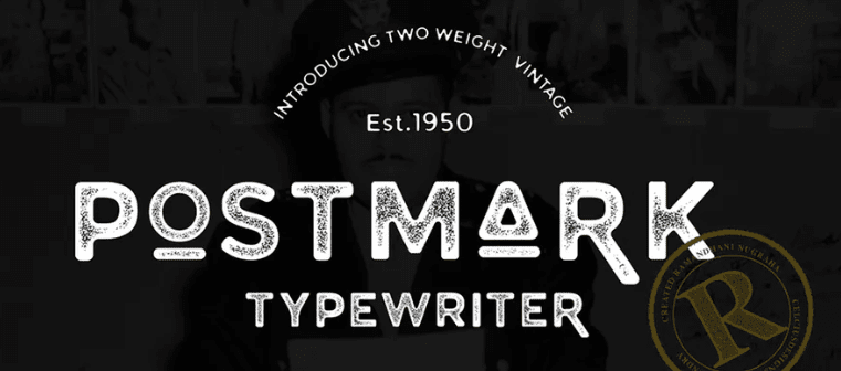 The Postmark Typewriter font.