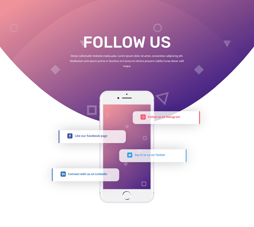 social follow design