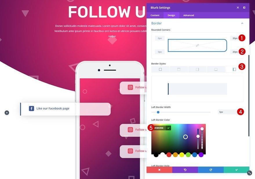 social follow design