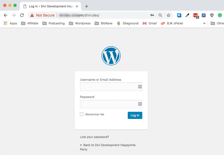 wordpress org login