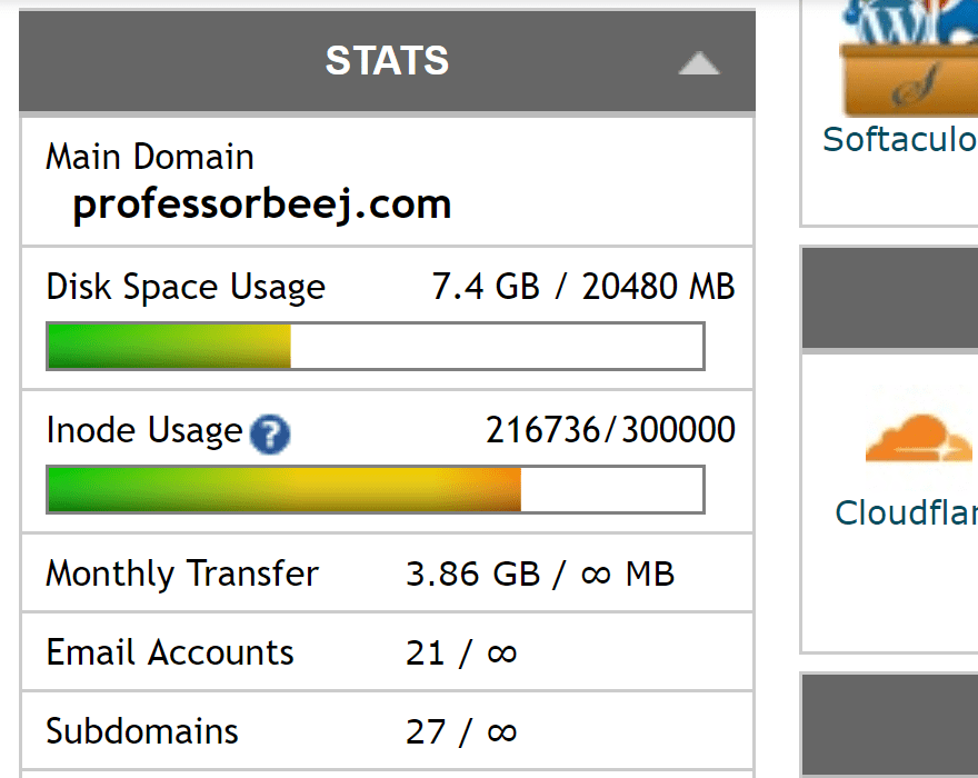 How to Loser Inode Usage