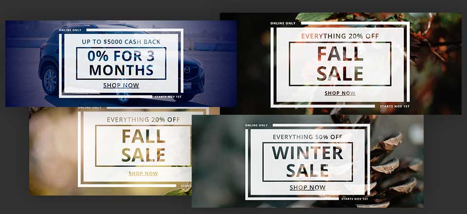 Download a FREE Multipurpose Sales Banner Design for Divi