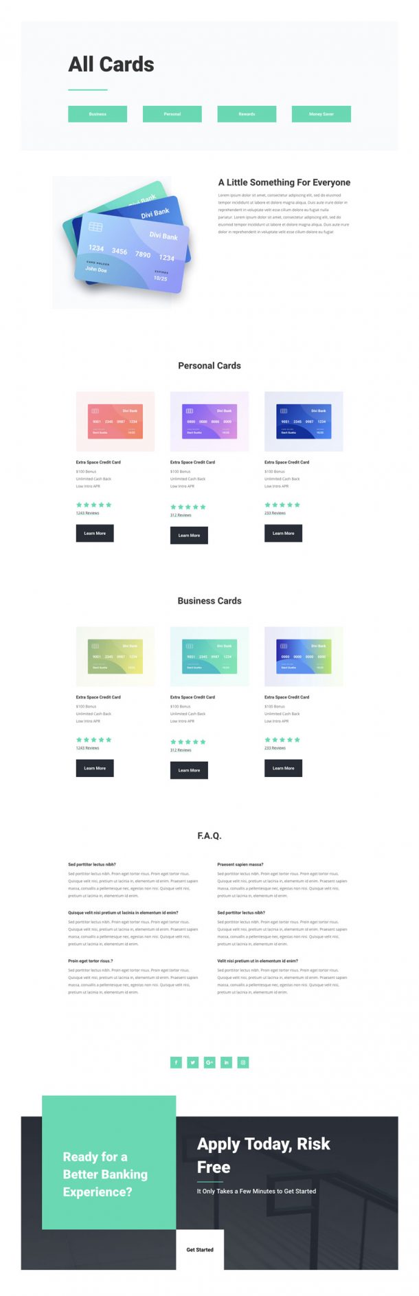 Get a FREE Bank Layout Pack for Divi