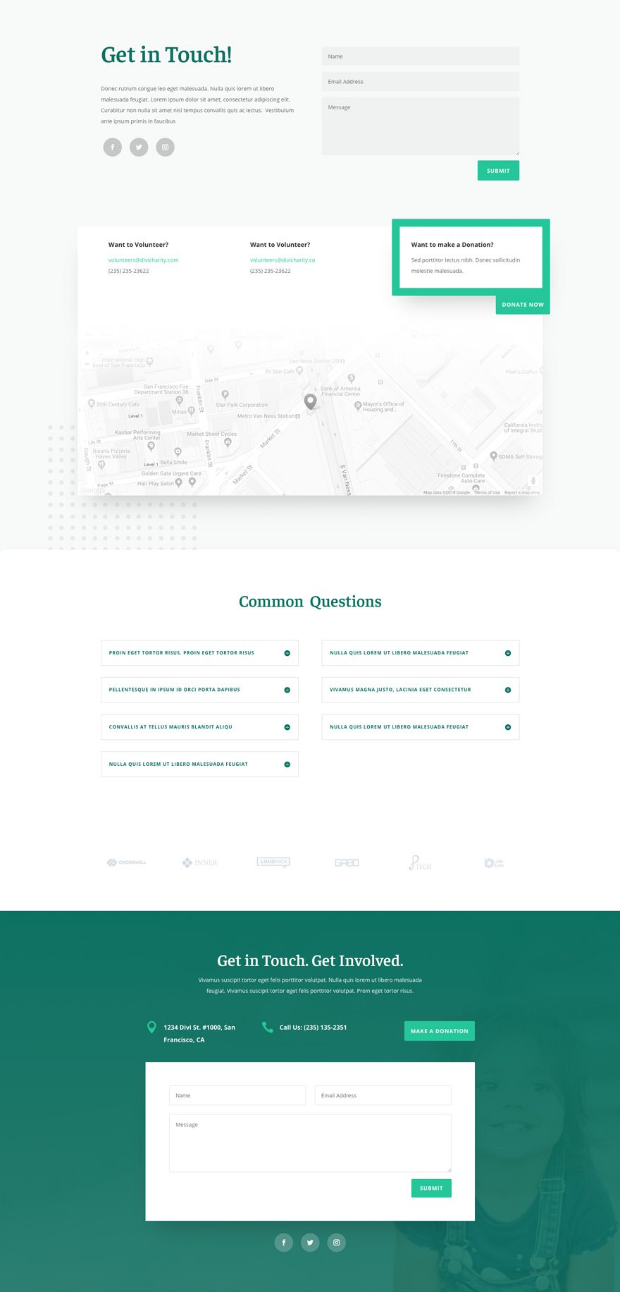 divi charity layout pack