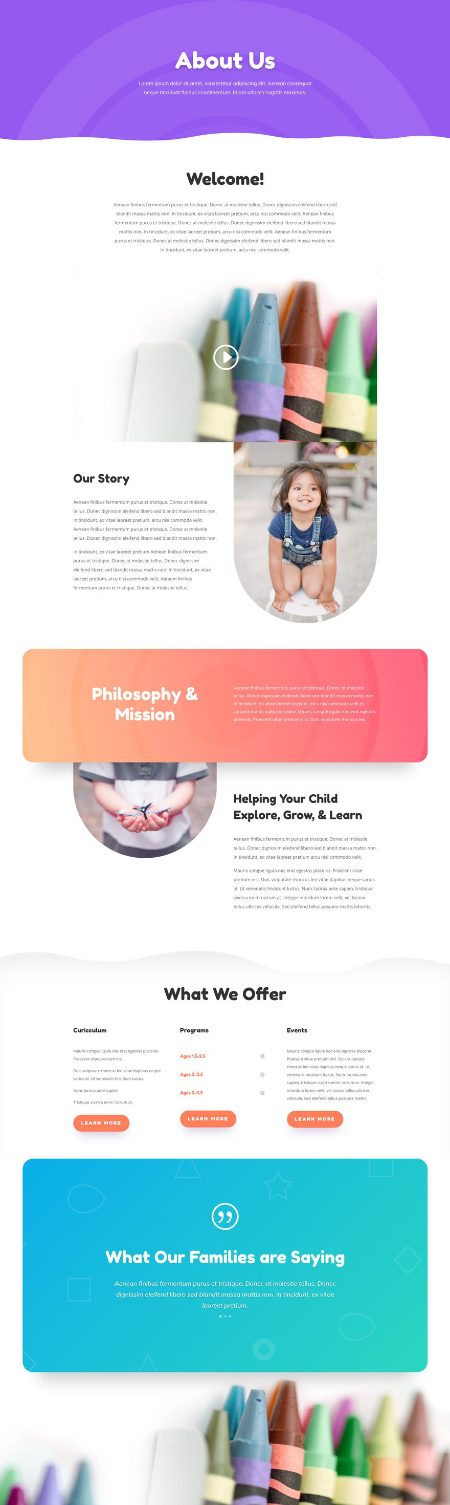 divi daycare layout