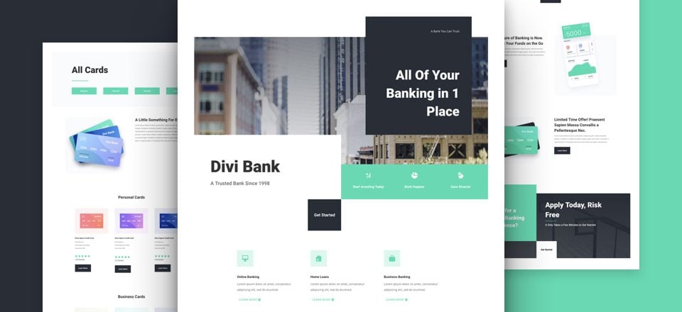 Get a FREE Bank Layout Pack for Divi