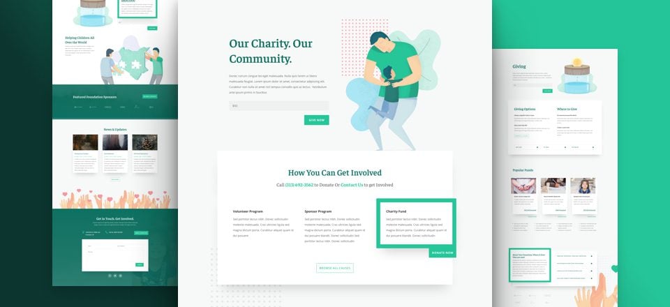 Get a FREE Charity Layout Pack for Divi