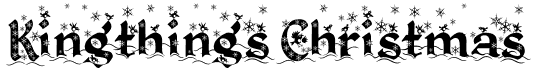 The Kingthings Christmas font.