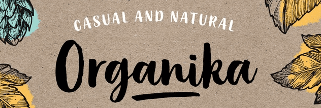 The Organika font.