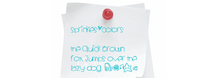 The Sprinklescolors font.