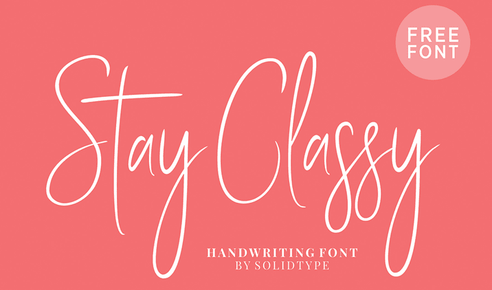 The Stay Classy font.