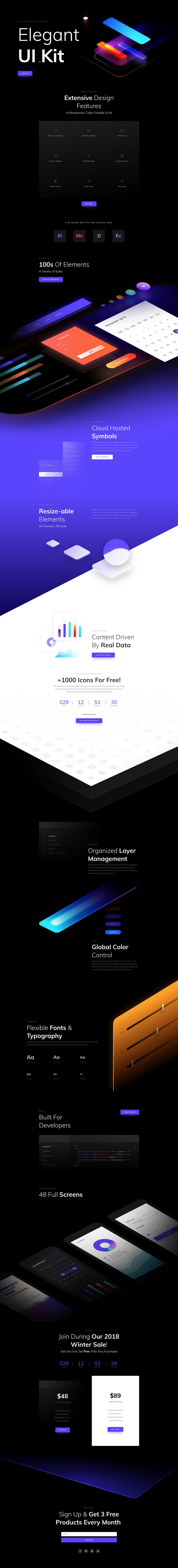 ui kit landing page