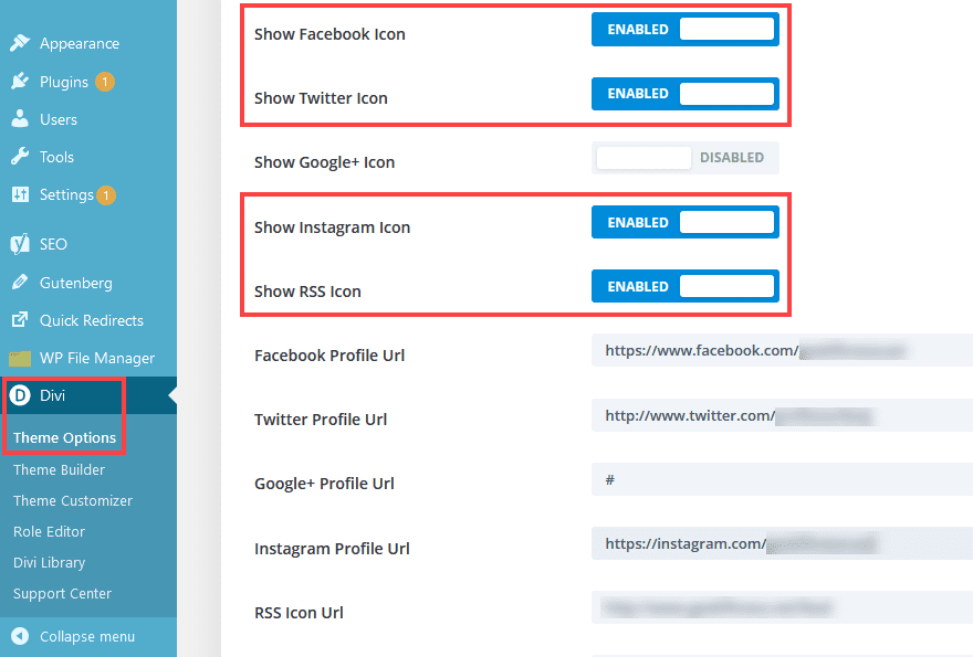 social media icons