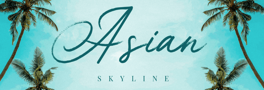 An example of the Asian Skyline font.