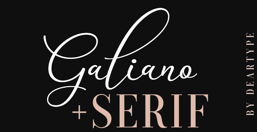 An example of the Galiano font.
