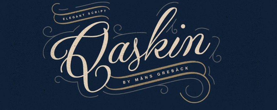 An example of the Qaskin font.