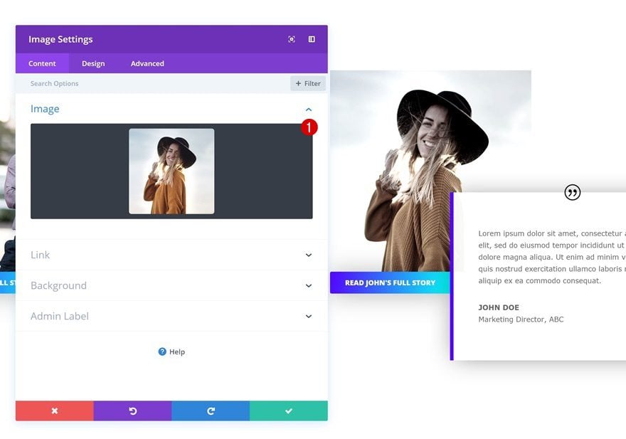 divi testimonial module