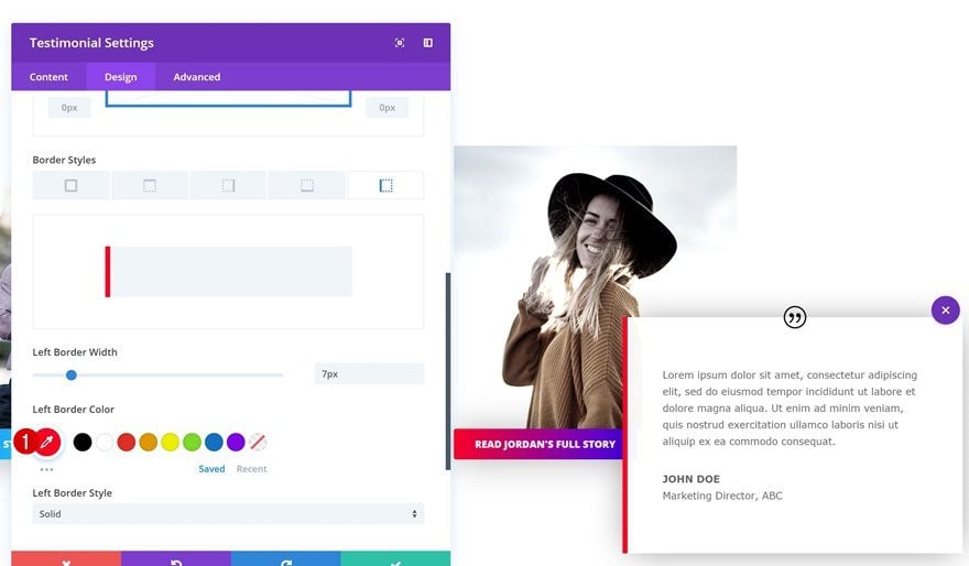 divi testimonial module