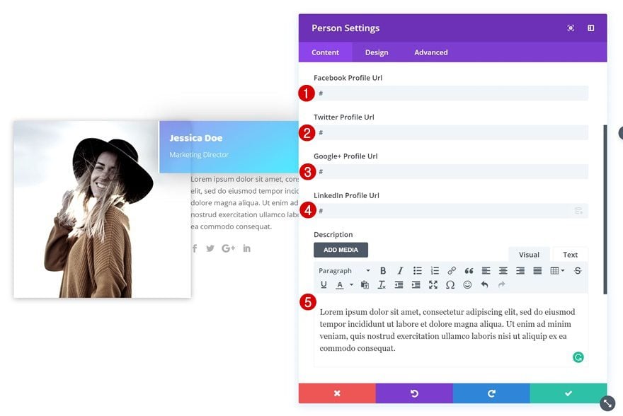 divi person module