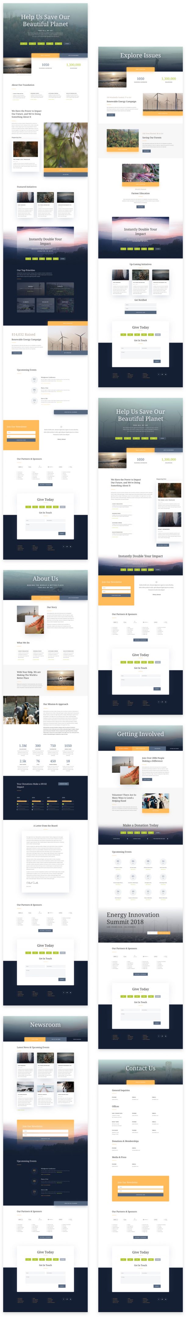 Get a FREE Environmental Nonprofit Layout Pack for Divi