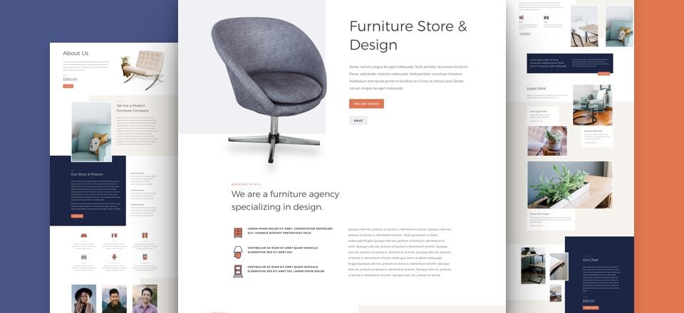 Get a FREE Furniture Store Layout Pack for Divi