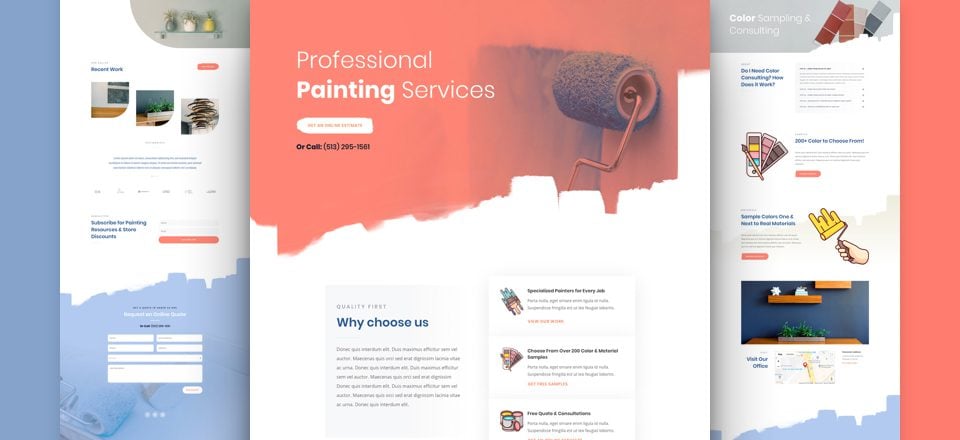 Get a FREE Painting Service Layout Pack for Divi