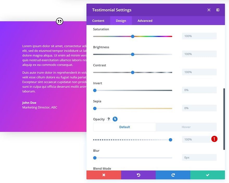 divi testimonial module