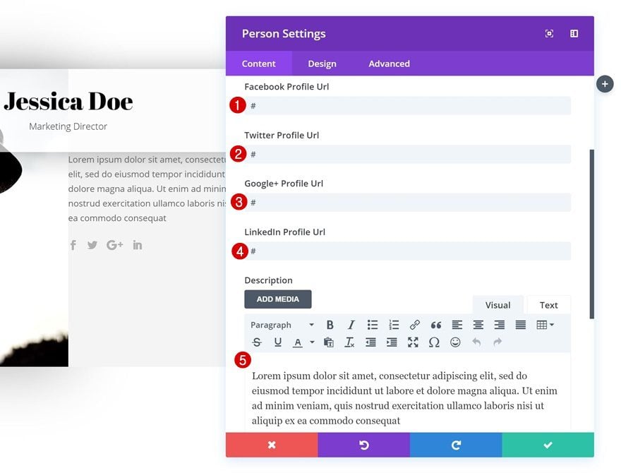 divi person module