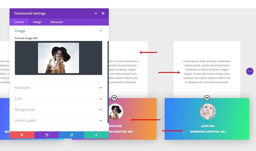 divi testimonial module