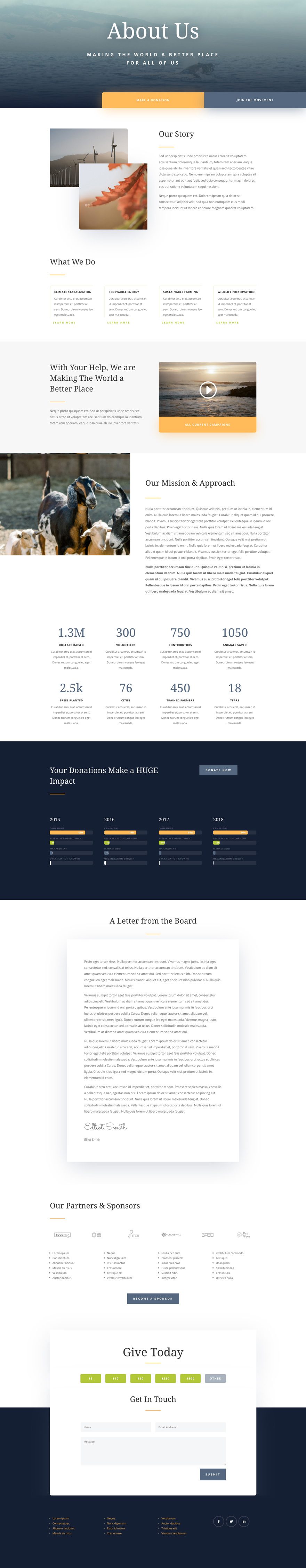 environmental nonprofit layout