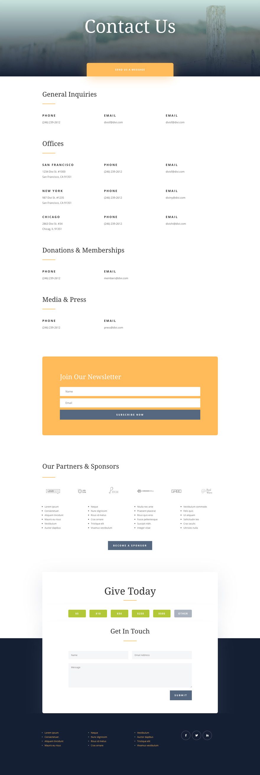 environmental nonprofit layout