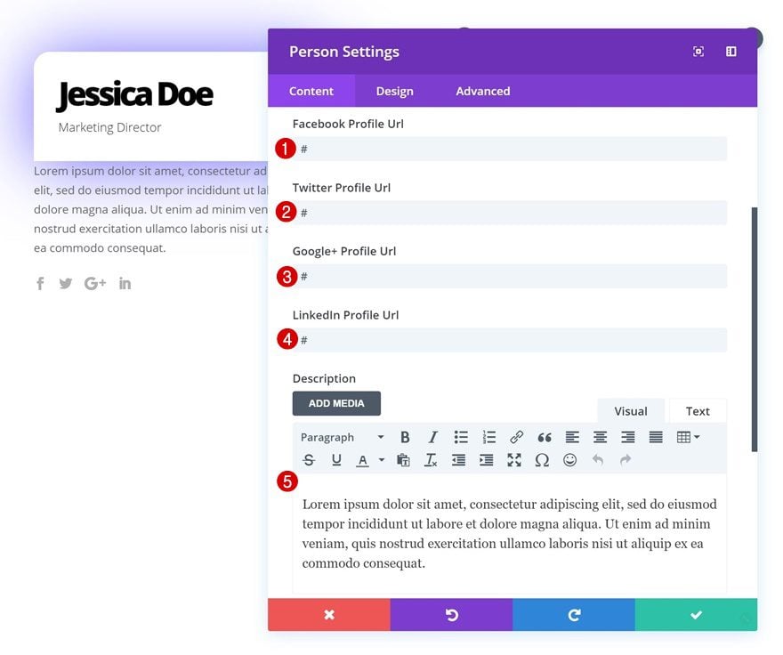 divi person module