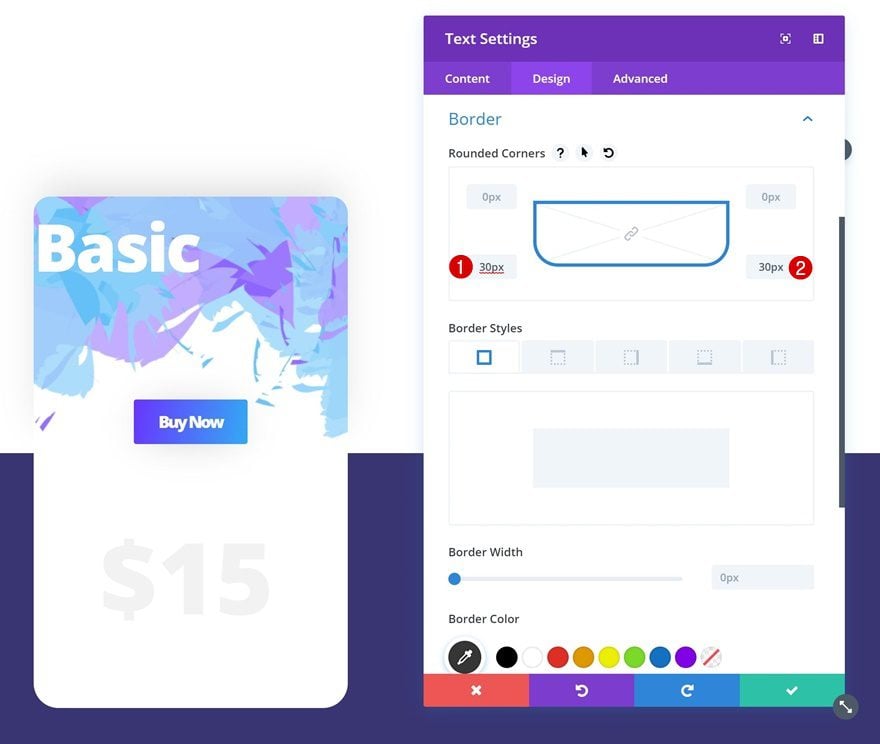 styling a pricing table