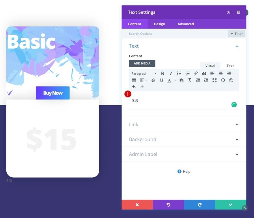 styling a pricing table