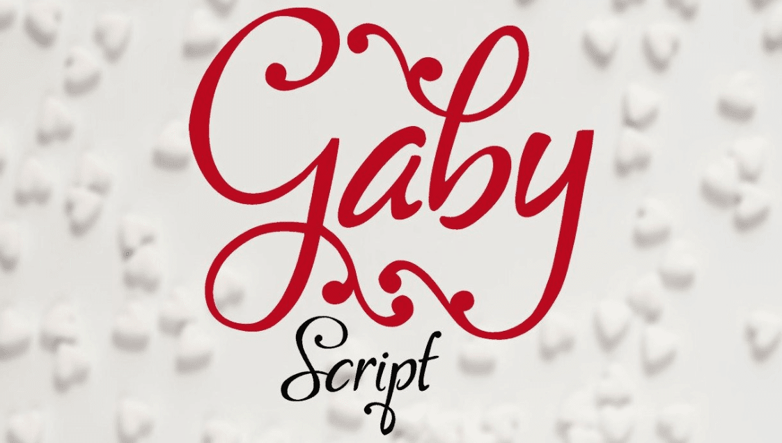 An example of the Gaby font.