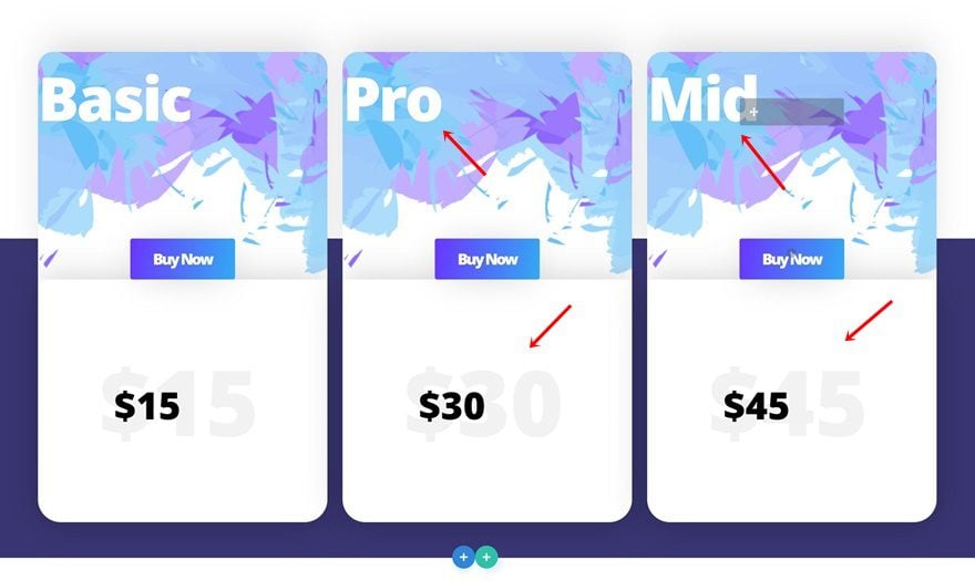 styling a pricing table