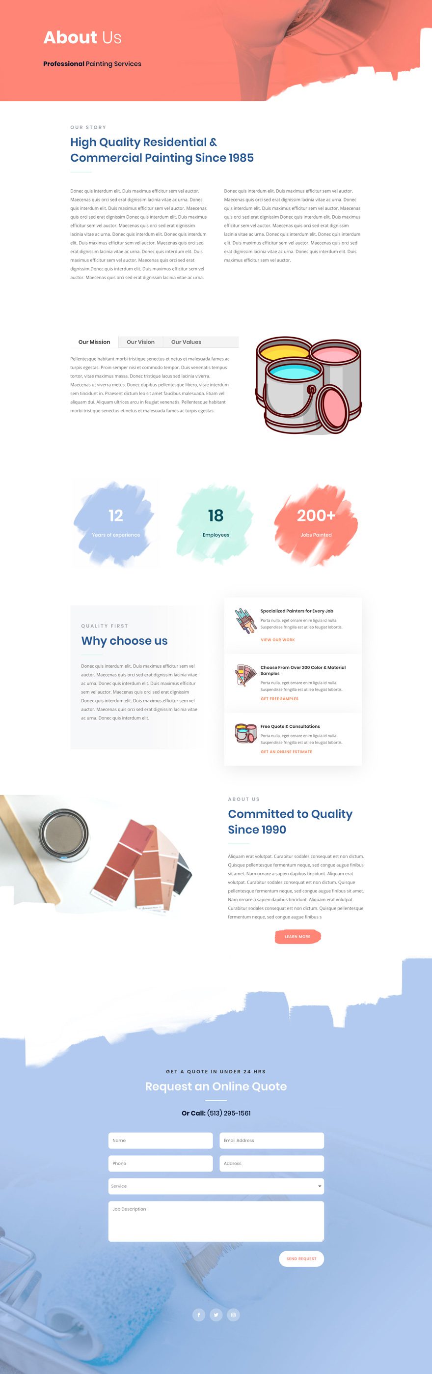 divi painting service layout pack