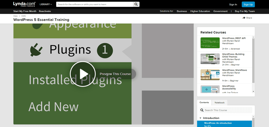 Free Wordpress Course