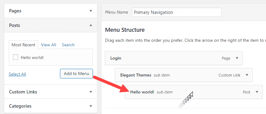 Creating a Custom WordPress Menu Structure