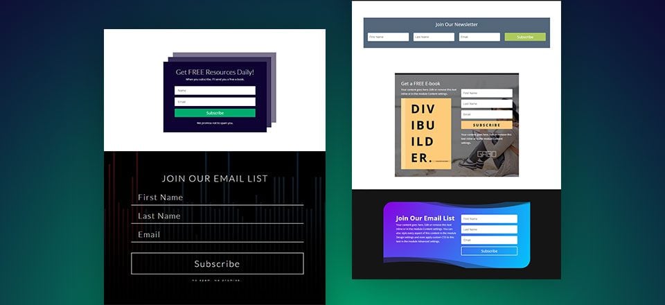 5 Email Opt-in Designs You Can Create with Divi’s Email Opt-in Module