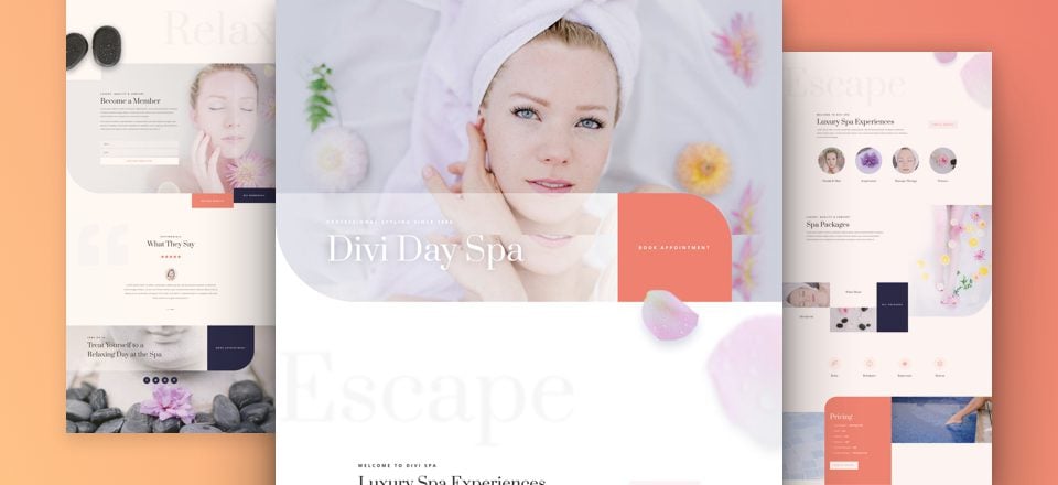 Get a FREE Day Spa Layout Pack for Divi