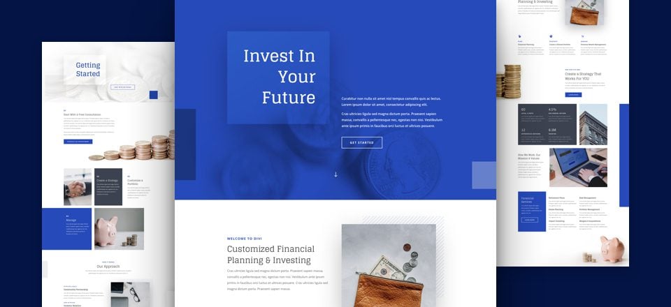 Get a FREE Investment Company Layout Pack for Divi